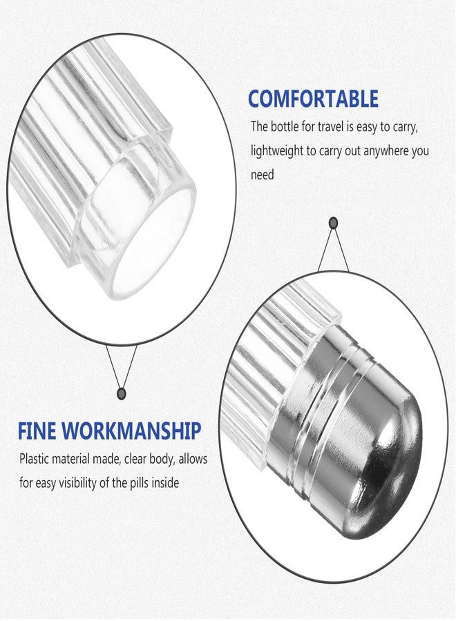 Healeved 20 Pack Travel Size Plastic Pill Bottles with Secure Caps Clear Refillable Medicine Containers Mini Vials for Pills Capsules and Small Items - Image 4
